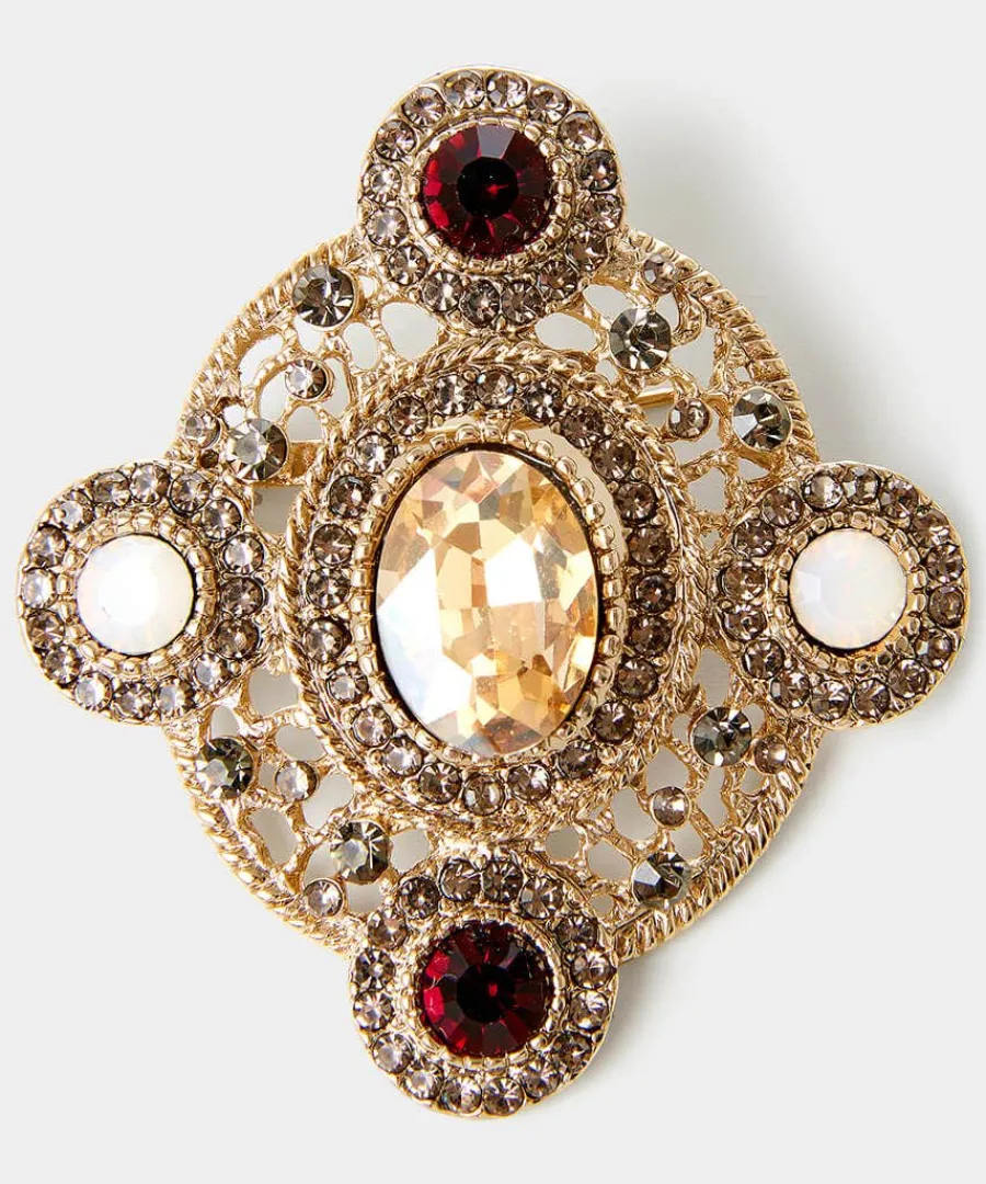 a_touch_of_vintage_brooch_0.webp Clearance Joe Browns A Touch Of Vintage Brooch Set Gold Multi