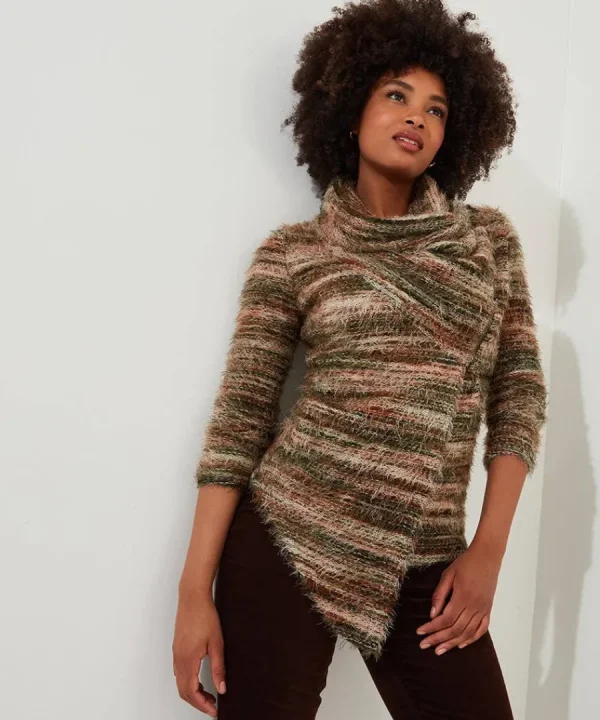 Hot Joe Browns Alicia Zip Top Brown