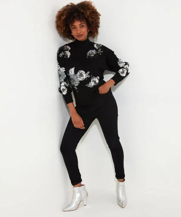 Flash Sale Joe Browns All That Shimmers Sequin Jumper Black