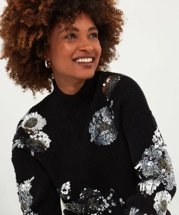 Flash Sale Joe Browns All That Shimmers Sequin Jumper Black