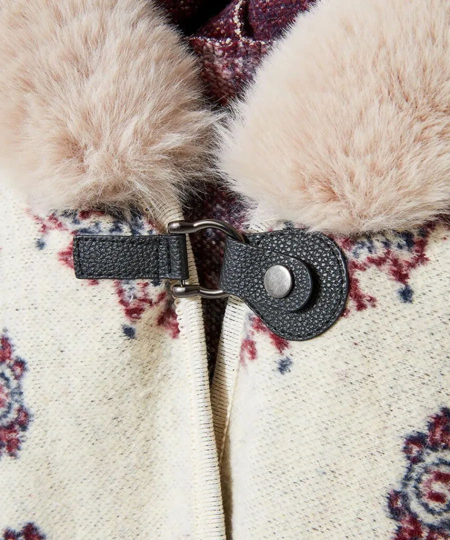 all_the_drama_hooded_cape_2.webp Shop Joe Browns All The Drama Hooded Cape Cream Multi
