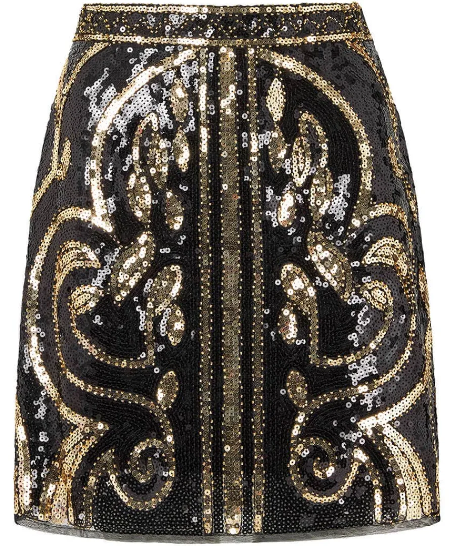 all_the_sparkles_mini_ski_0.webp Online Joe Browns All The Sparkles Mini Skirt Gold