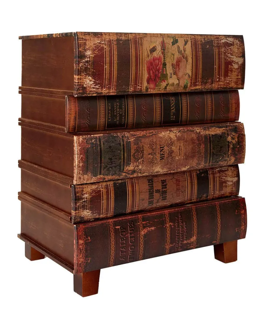 antique_stacked_books_sid_0.webp Best Joe Browns Antique Stacked Books Side Cabinet Brown