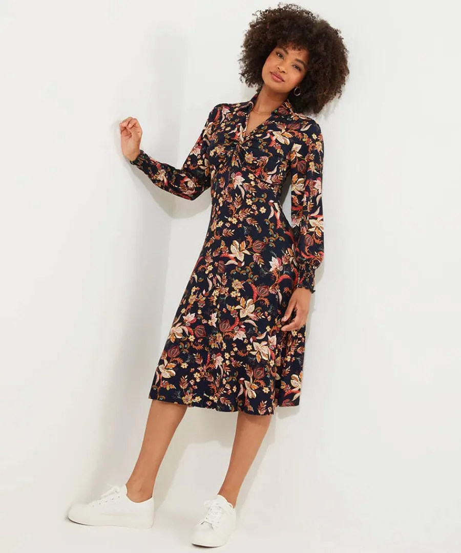 autumn_days_jersey_dress_1.webp Hot Joe Browns Autumn Days Jersey Dress Navy