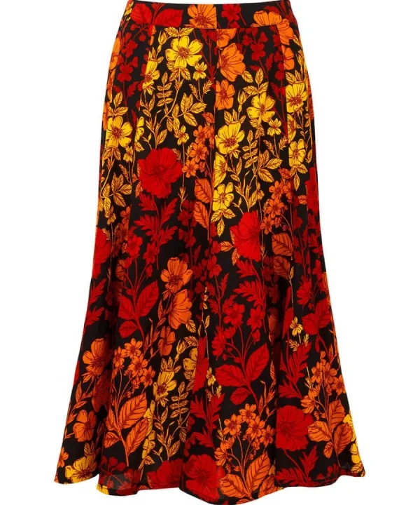 Flash Sale Joe Browns Autumn Florals Skirt Black