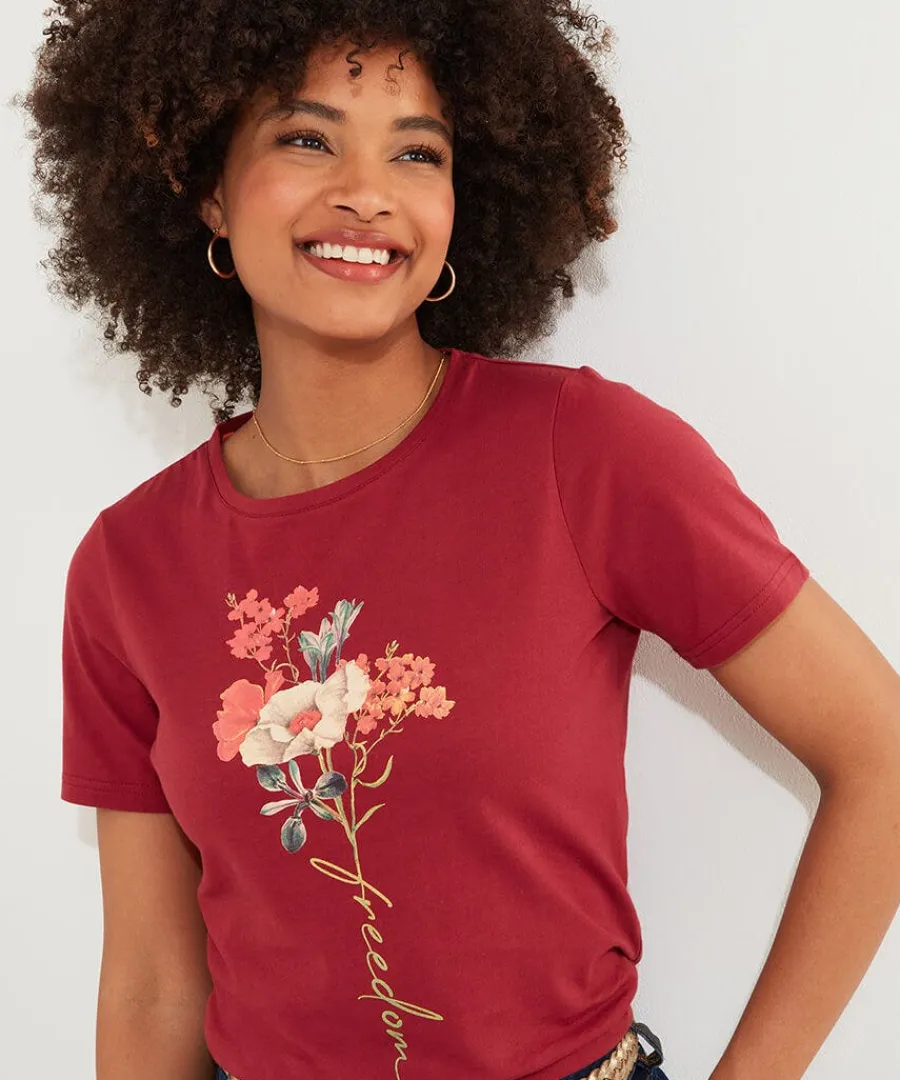 autumn_florals_tshirt_4.webp Best Sale Joe Browns Autumn Florals T-Shirt Berry