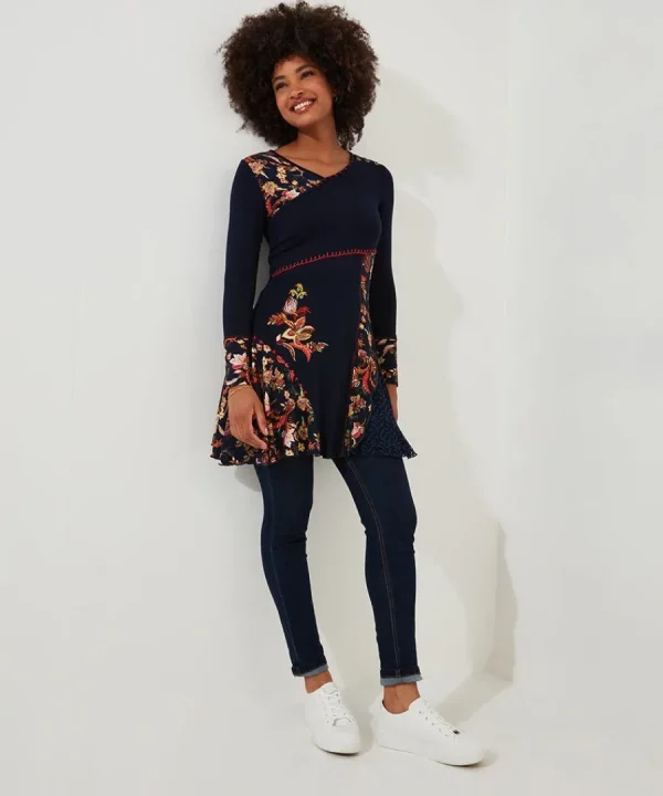 New Joe Browns Autumn Vibes Jersey Tunic Navy