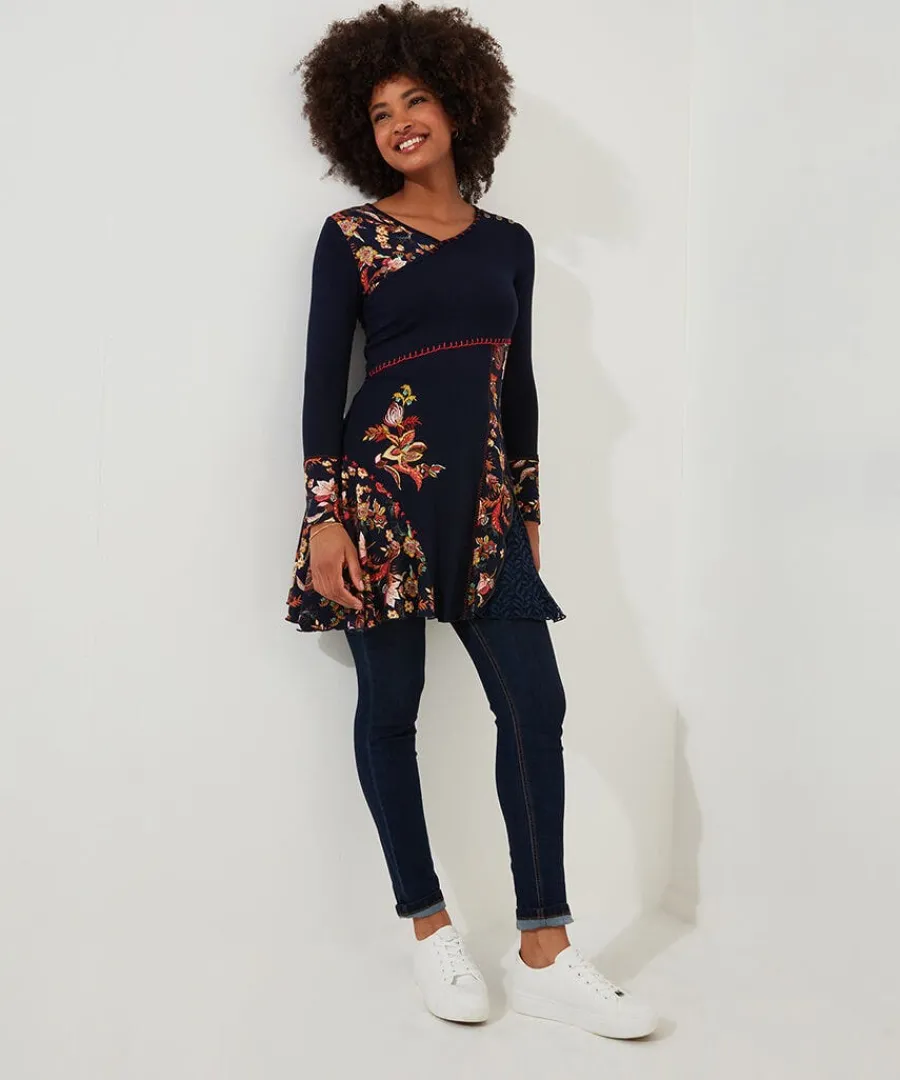 autumn_vibes_jersey_tunic_2.webp New Joe Browns Autumn Vibes Jersey Tunic Navy