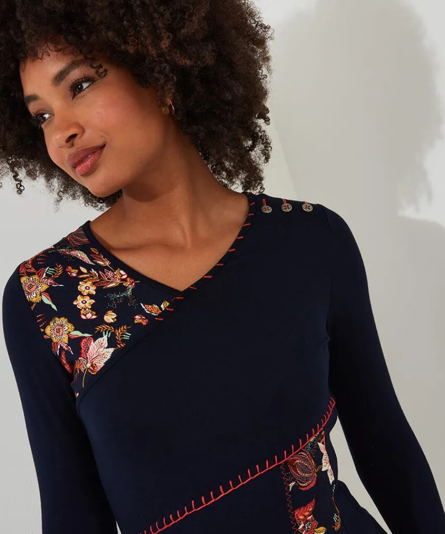 autumn_vibes_jersey_tunic_4.webp New Joe Browns Autumn Vibes Jersey Tunic Navy