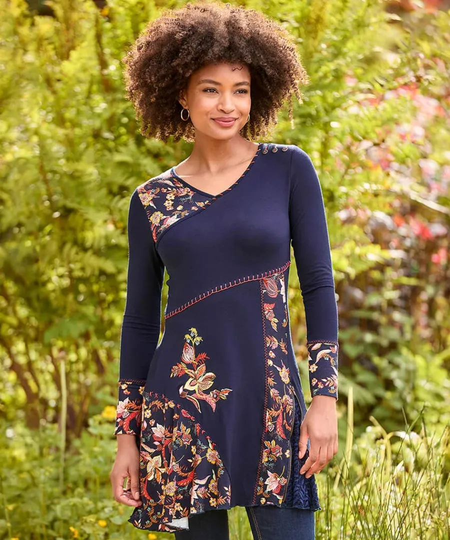 autumn_vibes_jersey_tunic_5.webp New Joe Browns Autumn Vibes Jersey Tunic Navy