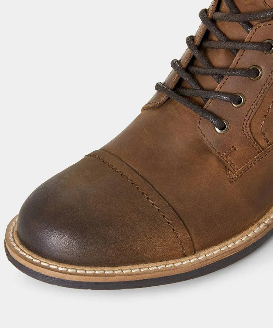 aviator_borg_lined_oiled__4.webp Shop Joe Browns Aviator Borg Lined Oiled Boots Dark Brown