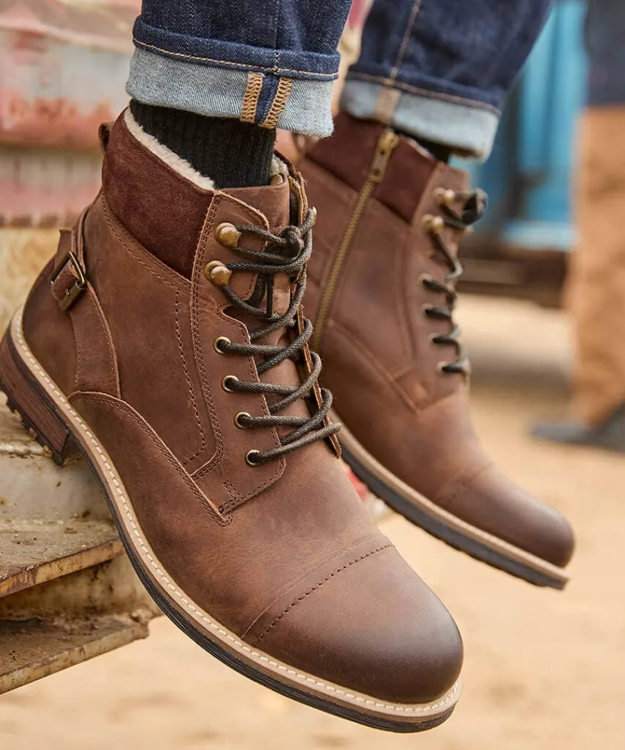 aviator_borg_lined_oiled__5.webp Shop Joe Browns Aviator Borg Lined Oiled Boots Dark Brown