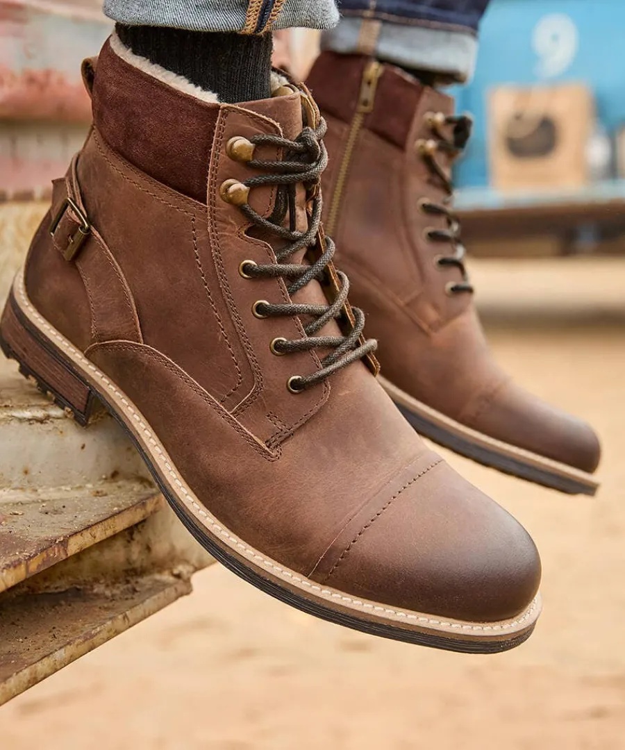 aviator_borg_lined_oiled__6.webp Shop Joe Browns Aviator Borg Lined Oiled Boots Dark Brown