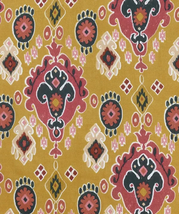 New Joe Browns Aztec Cotton Slub Reversible Frill Duvet Set Amber