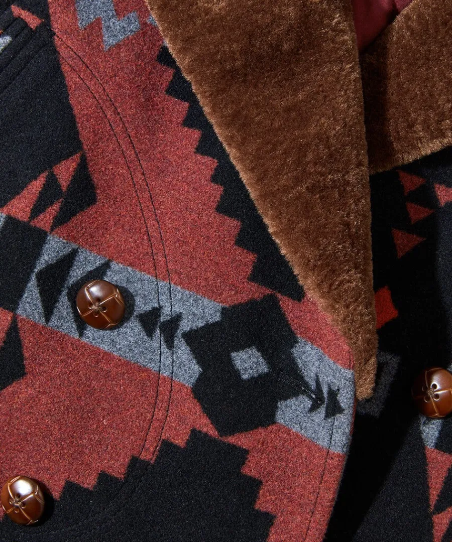aztec_fur_collar_coat_8.webp Discount Joe Browns Aztec Fur Collar Coat Multi