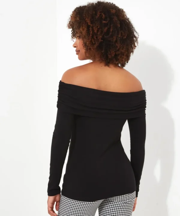 Store Joe Browns Bardot Jersey Top Black / Orange