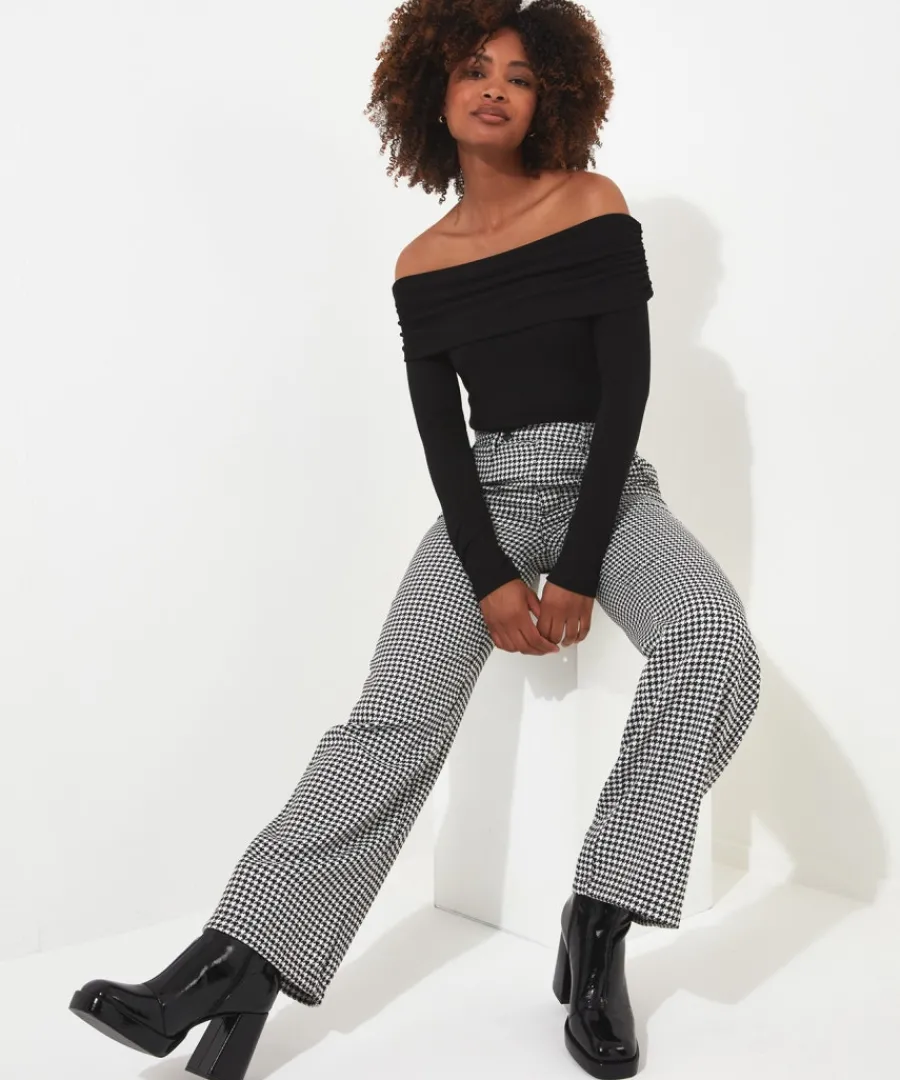 bardot_jersey_top_3.webp Store Joe Browns Bardot Jersey Top Black / Orange