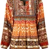 New Joe Browns Beautiful Boho Blouse Burnt Orange