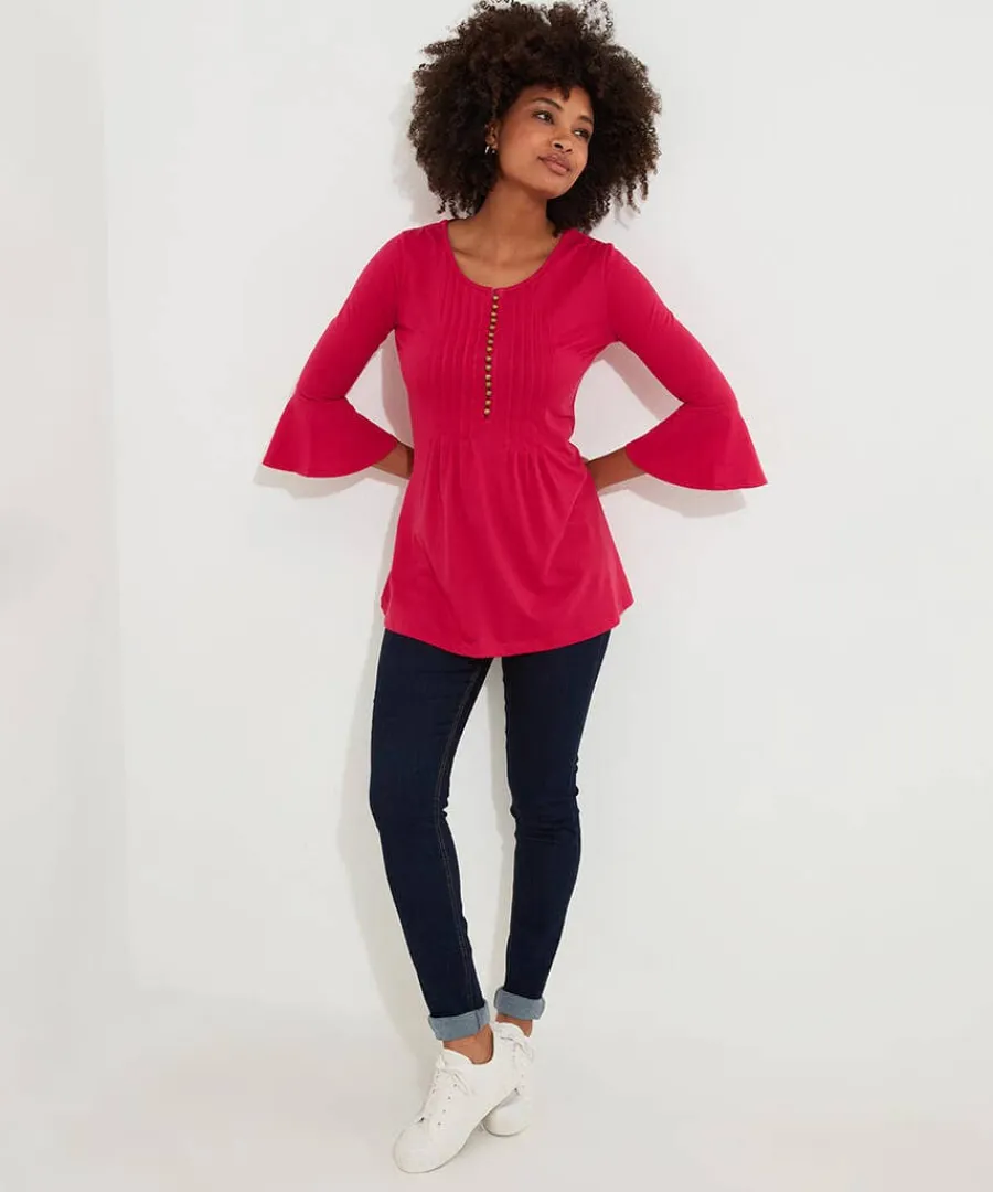 beautiful_button_longline_1.webp Sale Joe Browns Beautiful Button Longline Jersey Top Pink