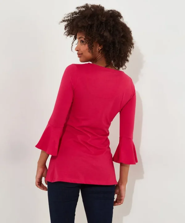 Sale Joe Browns Beautiful Button Longline Jersey Top Pink