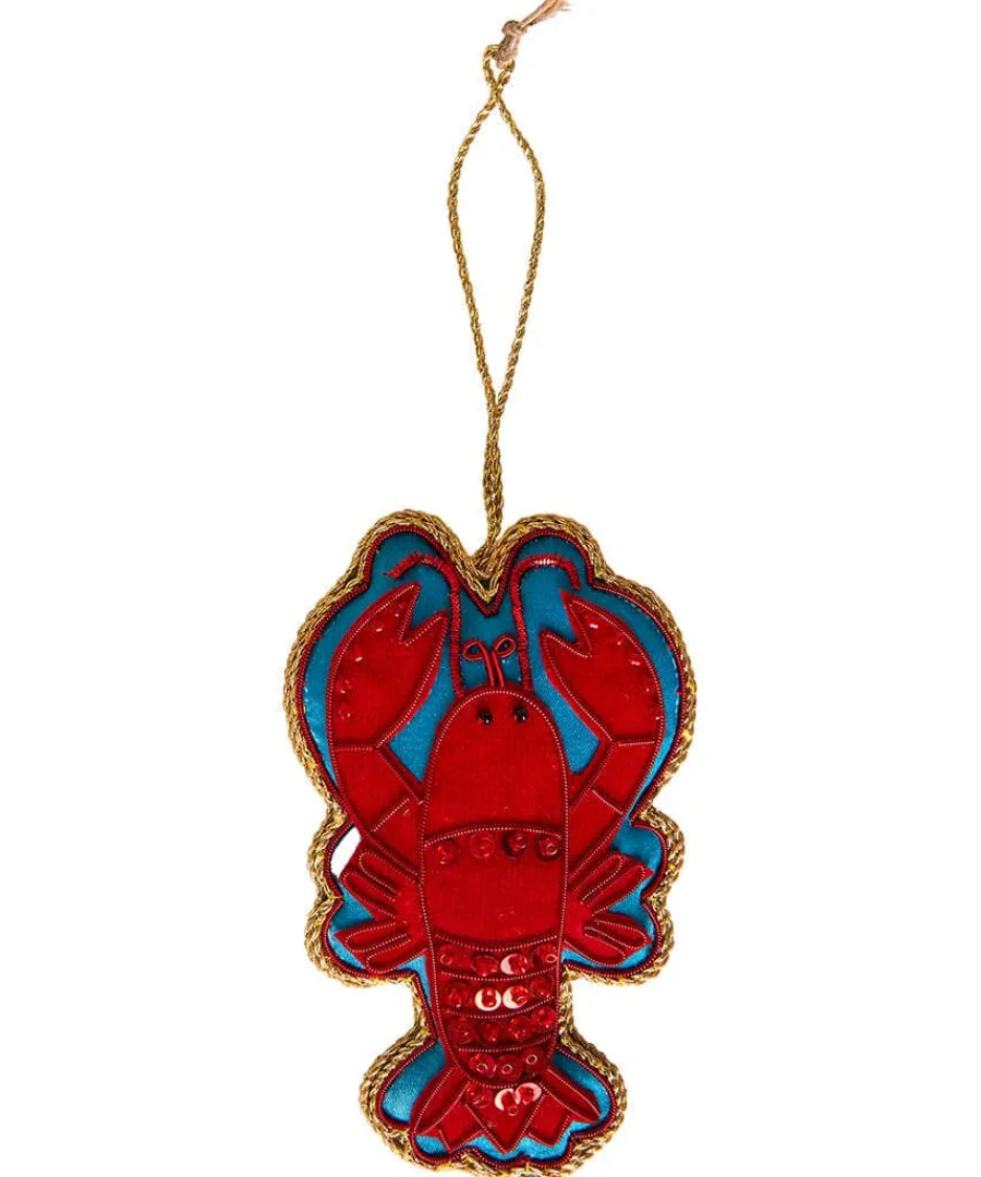 beautifully_embroidered_l_0.webp Shop Joe Browns Beautifully Embroide Lobster Christmas Ornament Red
