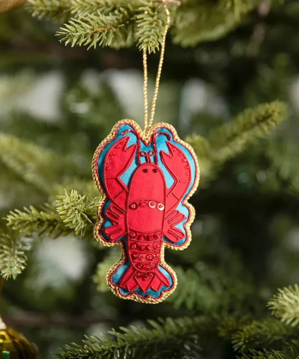 Shop Joe Browns Beautifully Embroide Lobster Christmas Ornament Red