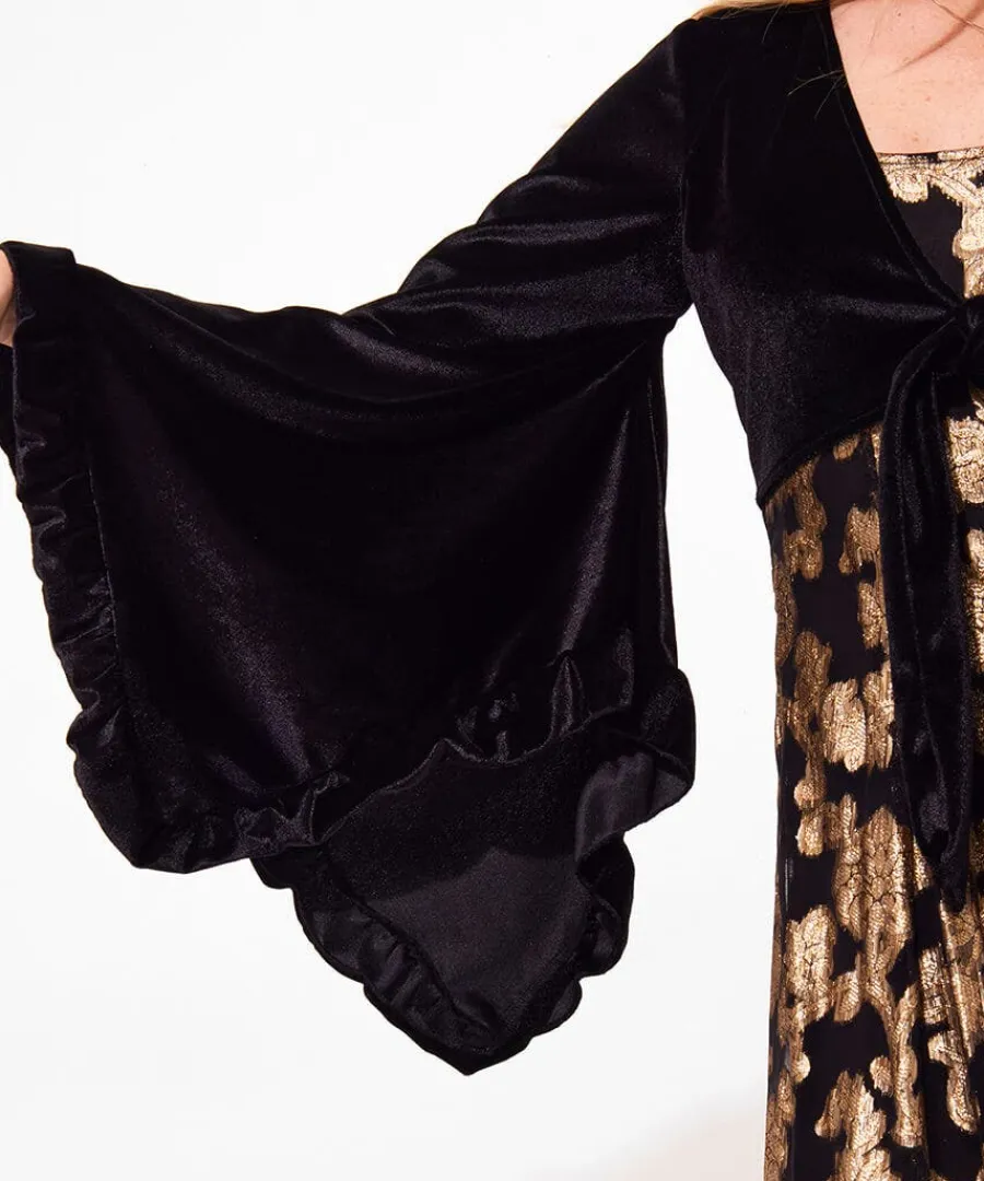 belle_jaquard_and_velvet__4.webp Online Joe Browns Belle Jaquard And Velvet Dress Black