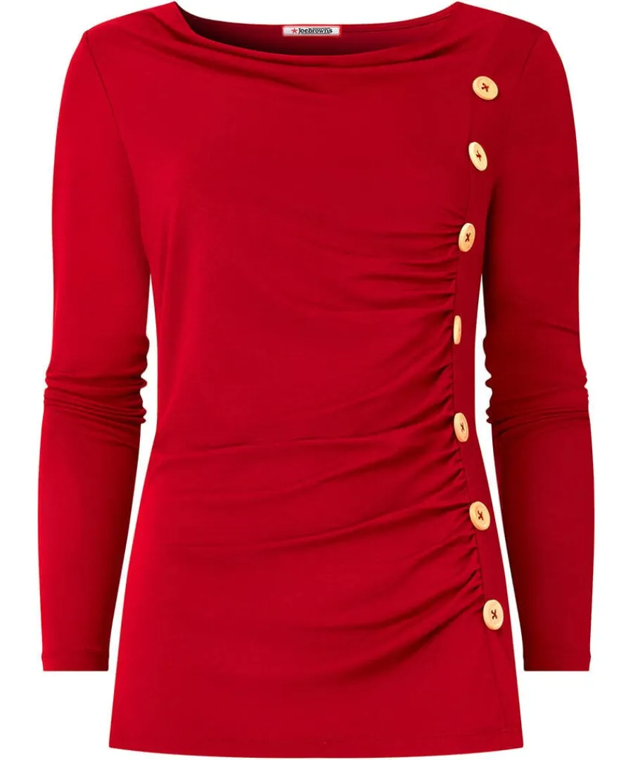 betsey_button_detail_jers_0.webp Best Sale Joe Browns Betsey Button Detail Jersey Top Berry