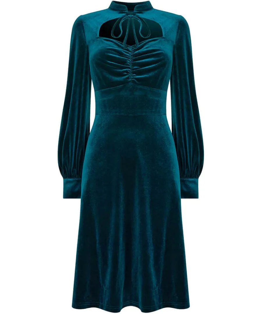 betsy_velour_dress_0.webp Flash Sale Joe Browns Betsy Velour Dress Teal