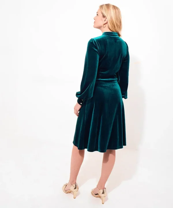 Flash Sale Joe Browns Betsy Velour Dress Teal