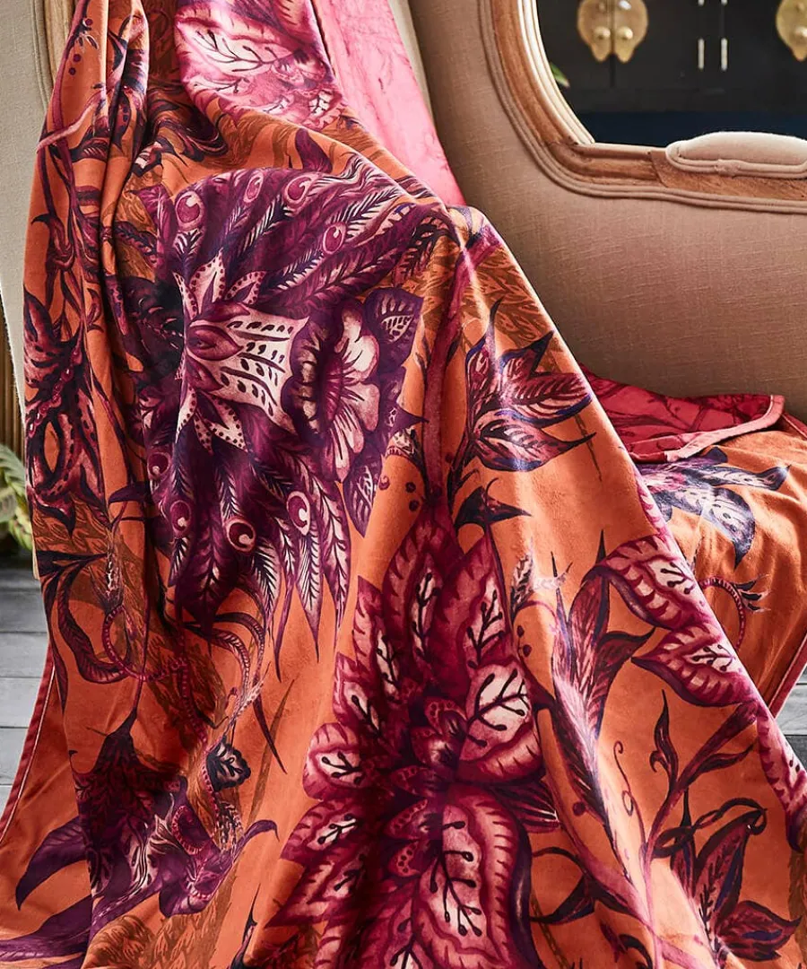 bohemian_bloom_reversible_2-2.webp Store Joe Browns Bohemian Bloom Reversible Throw Orange