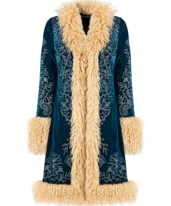 Discount Joe Browns Boho Girl Embroidered Boutique Coat Teal