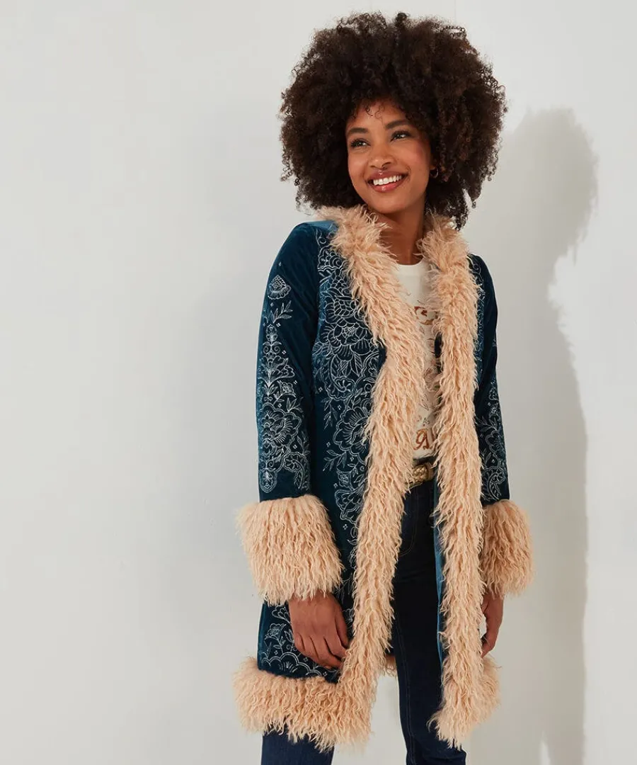 boho_girl_embroidered_bou_4.webp Discount Joe Browns Boho Girl Embroidered Boutique Coat Teal