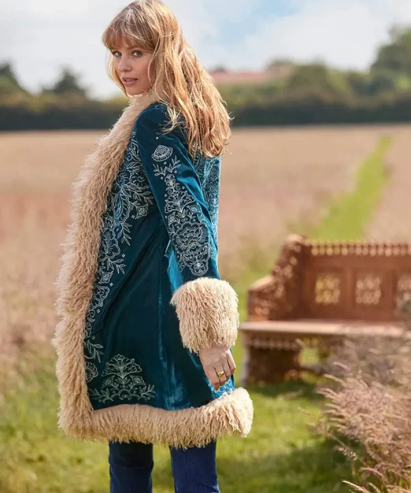 Discount Joe Browns Boho Girl Embroidered Boutique Coat Teal