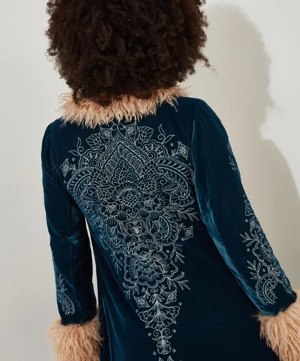 Discount Joe Browns Boho Girl Embroidered Boutique Coat Teal