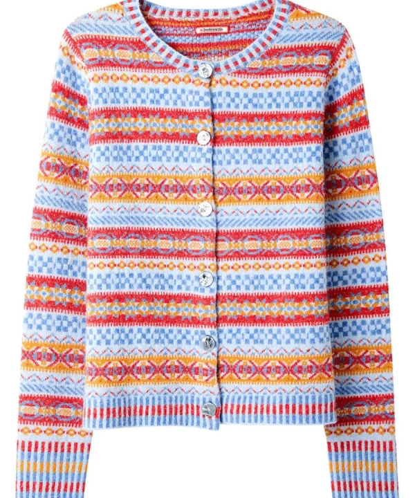 New Joe Browns Bonnie Fairisle Cardigan Blue
