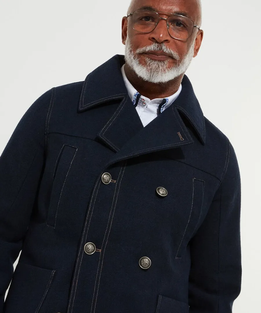 border_pea_coat_3.webp Flash Sale Joe Browns Border Pea Coat Navy