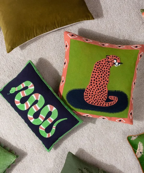 Flash Sale Joe Browns Bright And Bold Cheetah Cushion Coral
