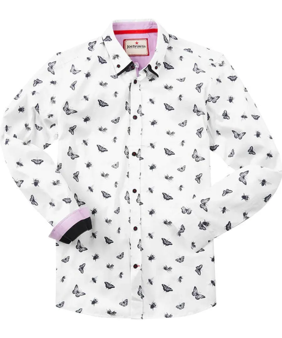 butterfly_and_bee_shirt_0.webp Fashion Joe Browns Butterfly And Bee Shirt White