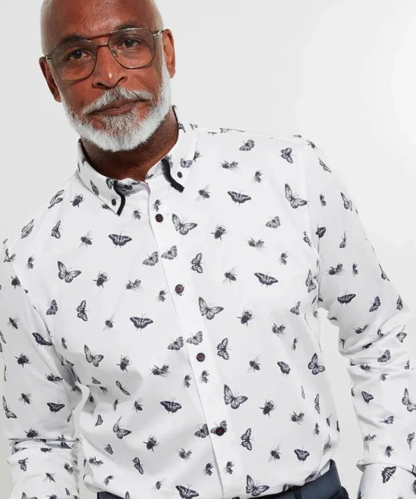 Fashion Joe Browns Butterfly And Bee Shirt White