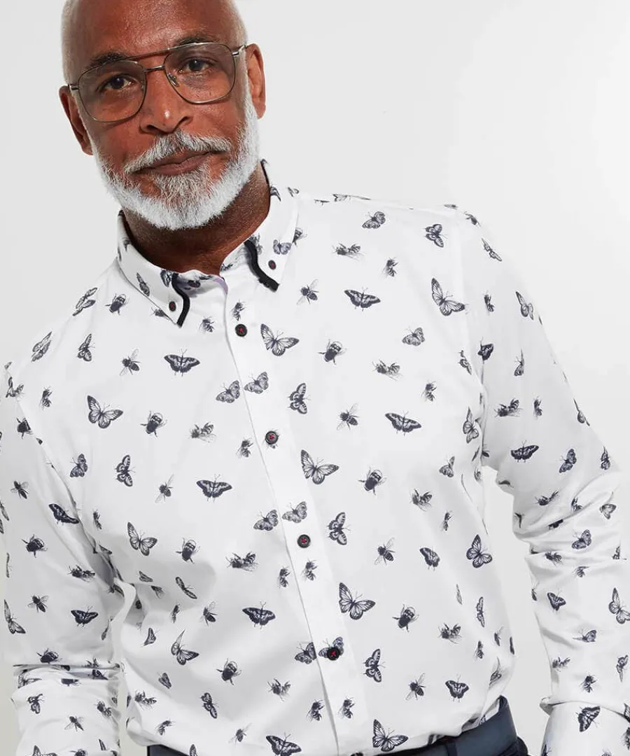 butterfly_and_bee_shirt_3.webp Fashion Joe Browns Butterfly And Bee Shirt White