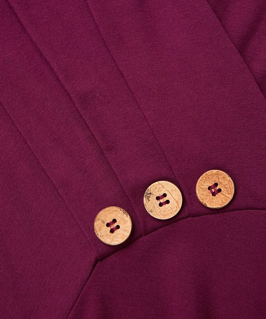 button_detail_jersey_tuni_4.webp Hot Joe Browns Button Detail Jersey Tunic Top Berry
