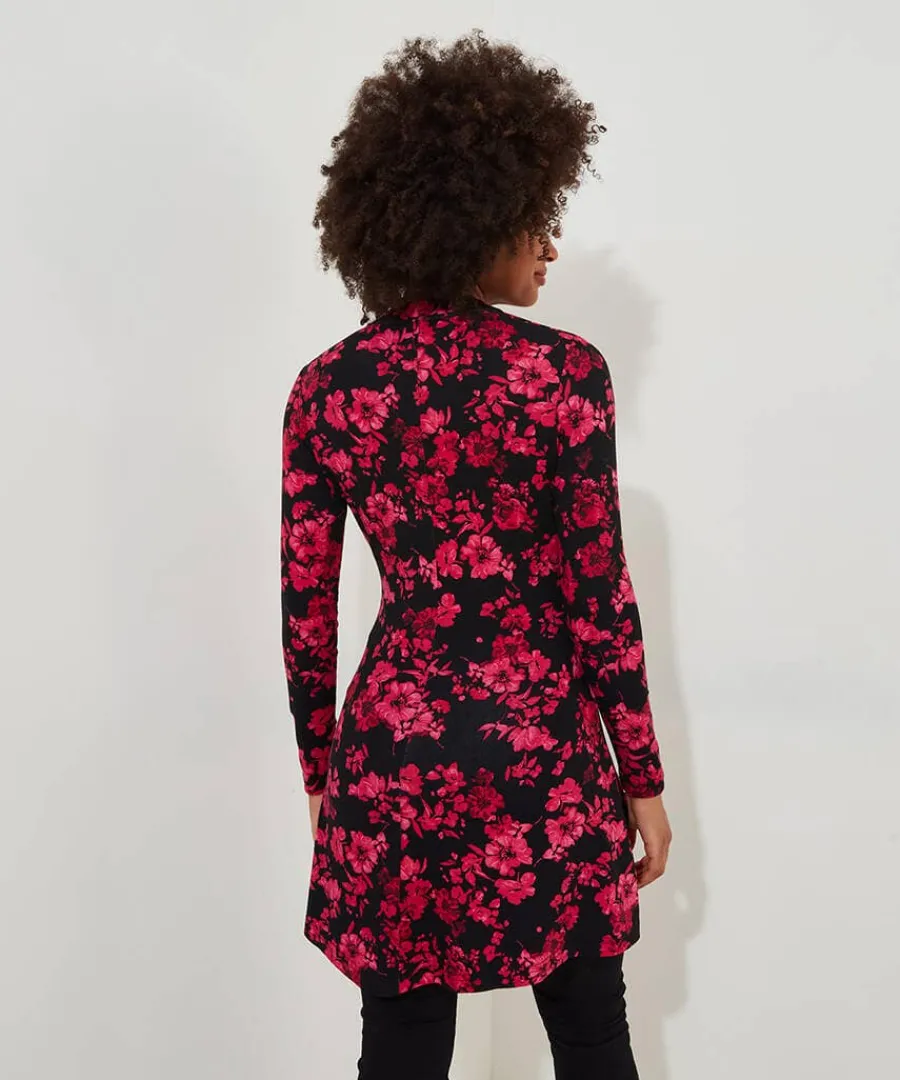 button_detail_printed_jer_3.webp Hot Joe Browns Button Detail Printed Jersey Tunic Top Black