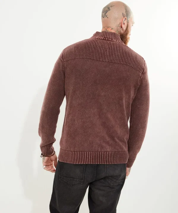 Sale Joe Browns Carefree Washed Funnel Knit Cherry