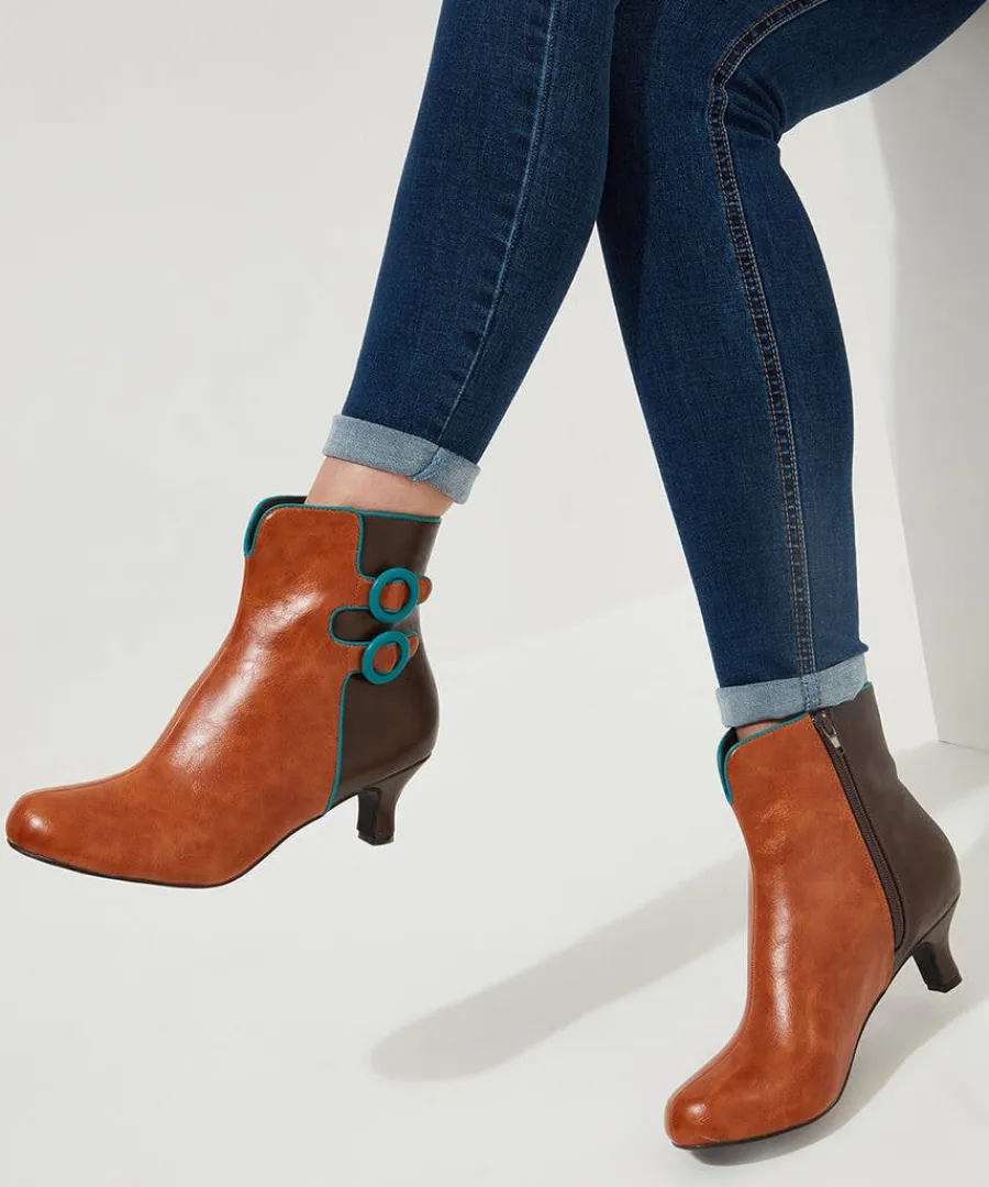 carnaby_buckle_trim_boots_1.webp Store Joe Browns Carnaby Buckle Trim Boots Tan Multi