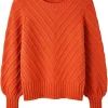 Cheap Joe Browns Cassie Chevron Knit Jumper Orange