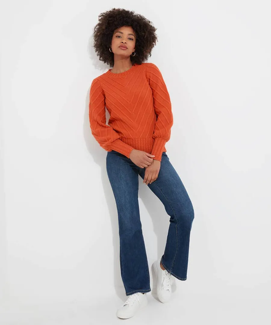 cassie_chevron_knit_jumpe_2.webp Cheap Joe Browns Cassie Chevron Knit Jumper Orange
