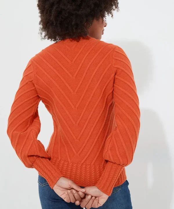 Cheap Joe Browns Cassie Chevron Knit Jumper Orange