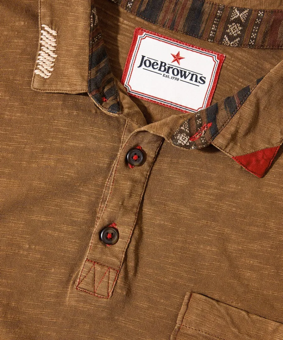 casually_customised_polo__5.webp Hot Joe Browns Casually Customised Polo Shirt Brown