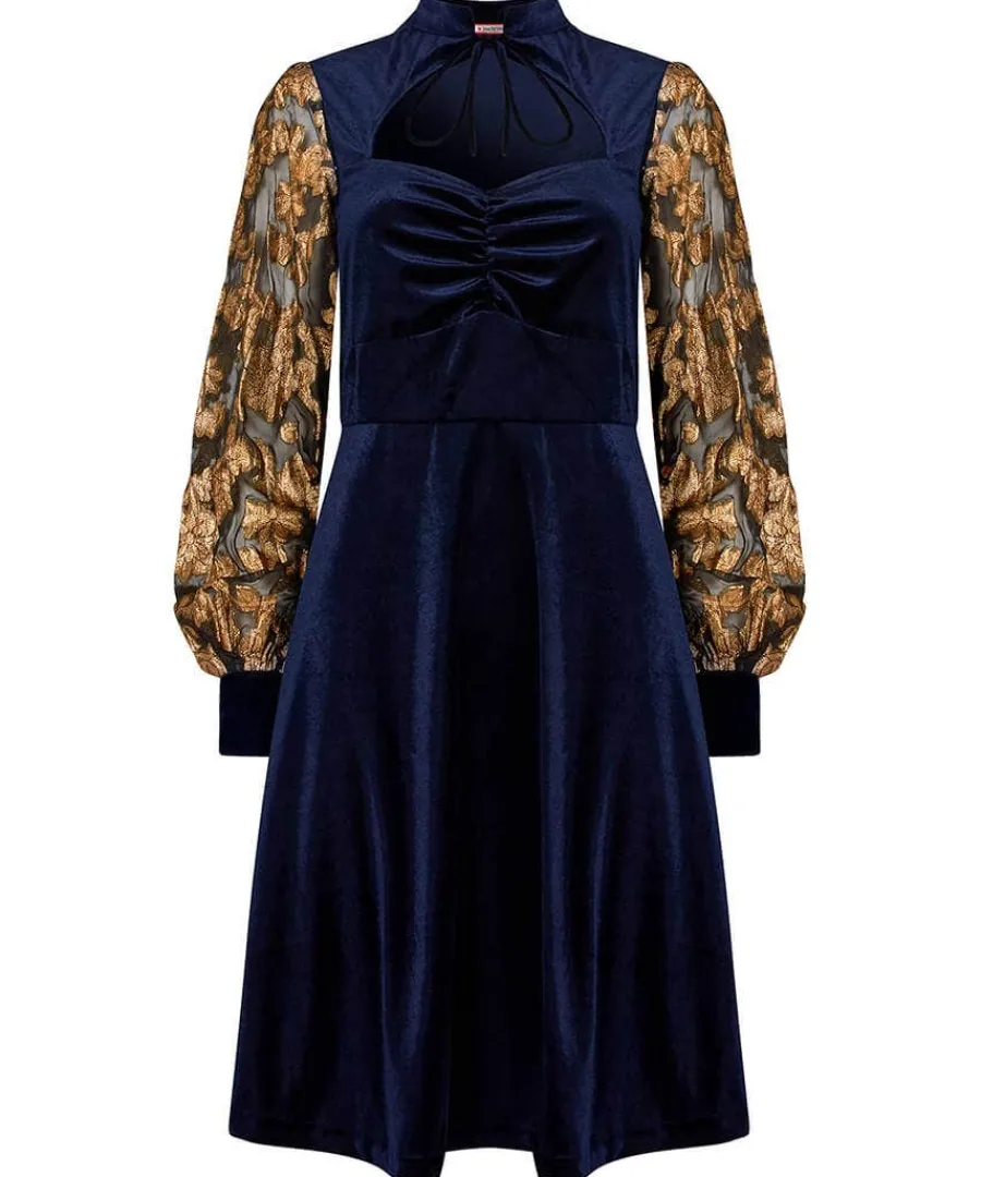 celeste_stretch_velvet_dr_0.webp Cheap Joe Browns Celeste Stretch Velvet Dress Navy
